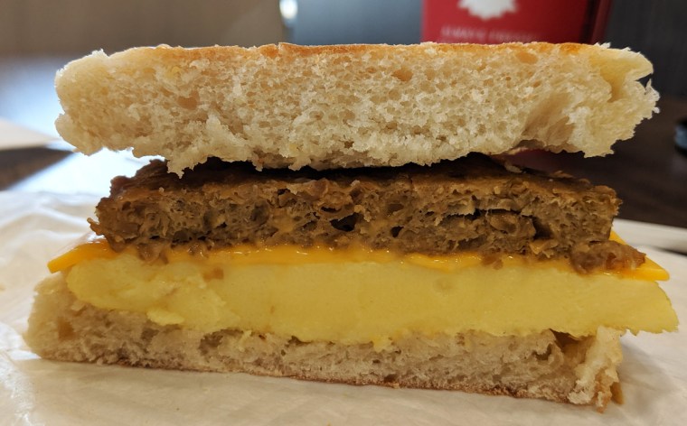 Beyond Sausage Egg and Cheese from Tim Hortons