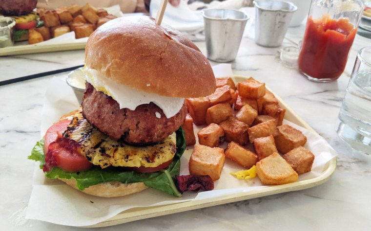 Turkey Aussie Burger at Wish Restaurant