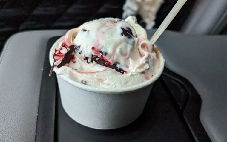 Candy Cane Bark gelato from Lola's Gelato