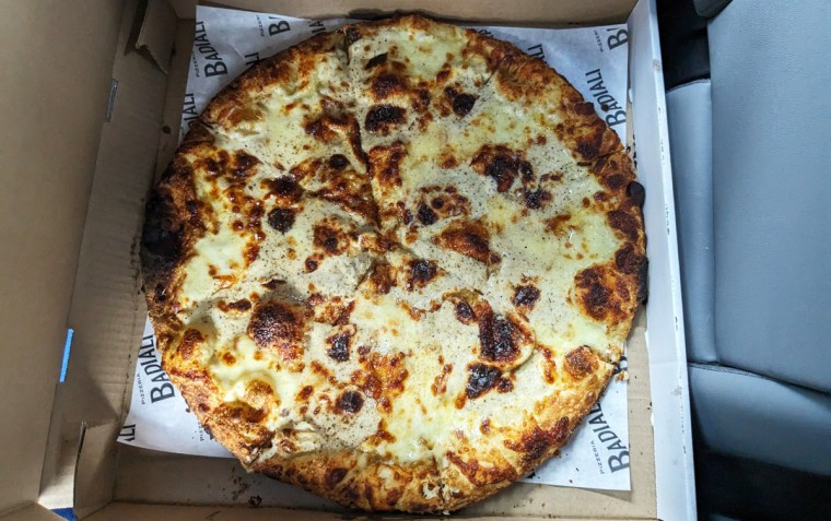 Cacio e pepe pizza from Pizzeria Badiali