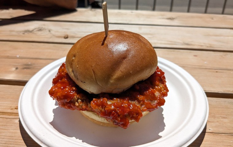 Fried chicken sandwich from Slow Jams