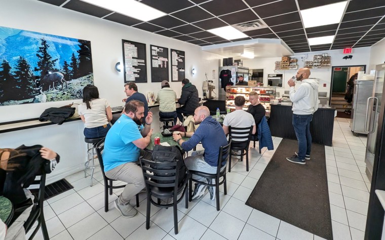 Bangers and Mash sandwich at Hot Pork