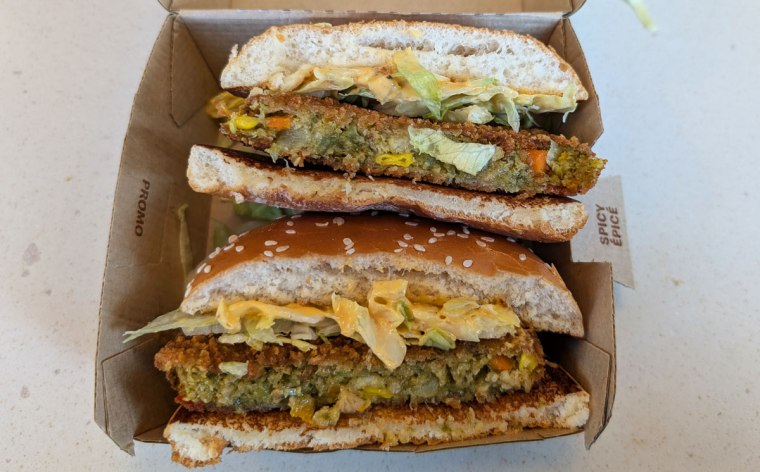 Spicy McVeggie at McDonald's