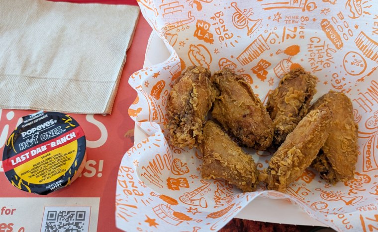 Hot Ones Darin' Dab Ghost Wings from Popeyes