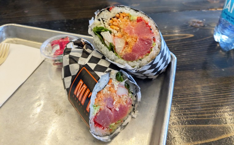 Sushi burrito from Mi'Hito Sushi Laboratory