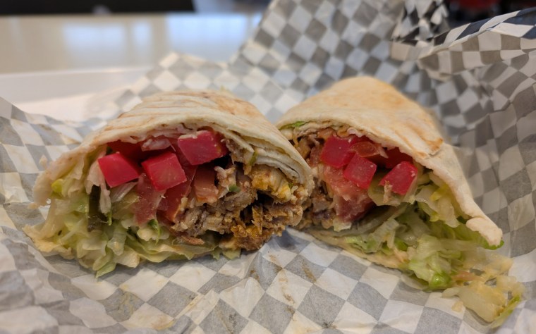 Chicken shawarma wrap from Villa Madina