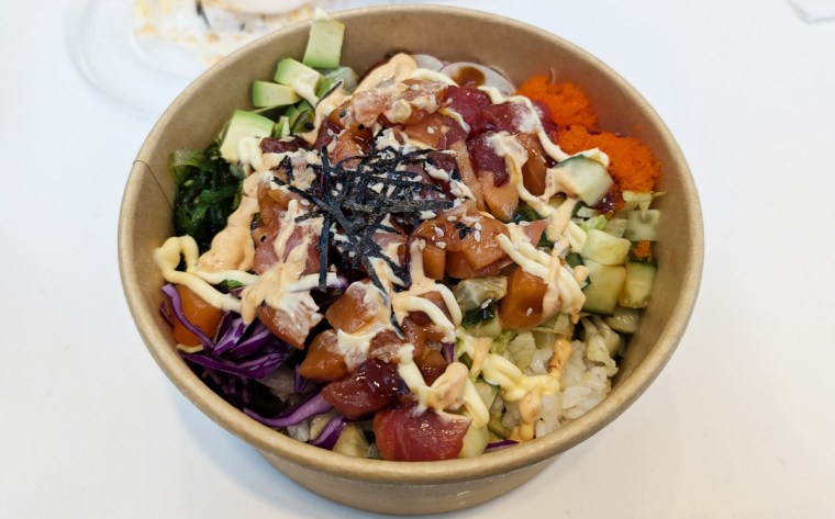 Salmon & Tuna poke bowl from Poke by Sushi Shop