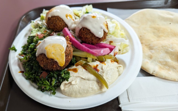 Falafel plate from Falafel World