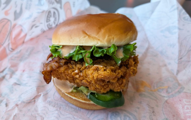 Spicy Avocado Bacon Chicken Sandwich from Jollibee