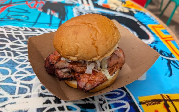 Smoked pork sandwich from Slow Jams