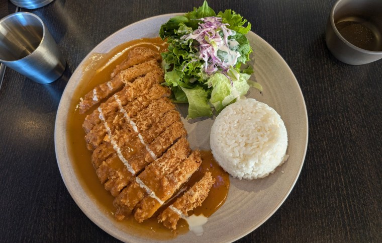 Pork loin katsu with brown demi-glace sauce from Cotolet