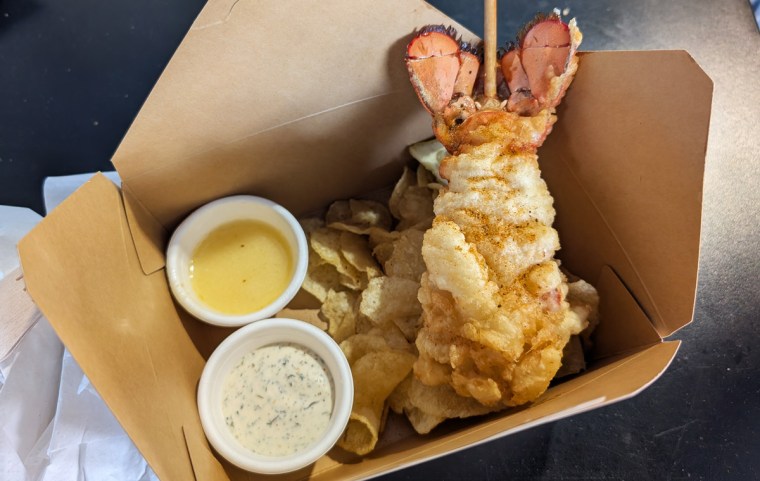 Fried lobster on a stick from Lobster on a Stick