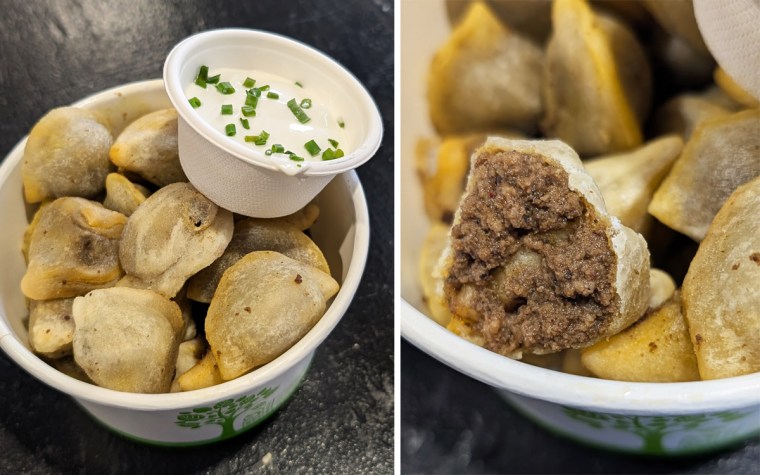 Jamaican patty mini beef patty pierogies from Supreme Pierogi